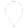 925 Sterling Silver Beaded Flower Pendant Necklace