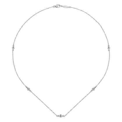 925 Sterling Silver Beaded Necklace