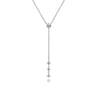925 Sterling Silver Beaded Y Knots Necklace