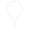 925 Sterling Silver Beaded Y Knots Necklace