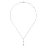 925 Sterling Silver Beaded Y Knots Necklace