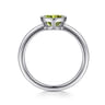 925 Sterling Silver Bezel Set Peridot Solitaire Ring