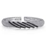 925 Sterling Silver Black Spinel Bangle