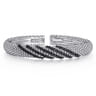 925 Sterling Silver Black Spinel Bangle