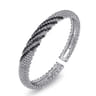 925 Sterling Silver Black Spinel Bangle