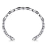 925 Sterling Silver Black Spinel Bujukan Bead Bangle
