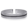 925 Sterling Silver Black Spinel Bujukan Cuff Bracelet