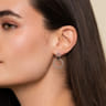 925 Sterling Silver Black Spinel Bujukan Link Drop Earrings