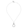 925 Sterling Silver Black Spinel Bujukan Link Drop Necklace