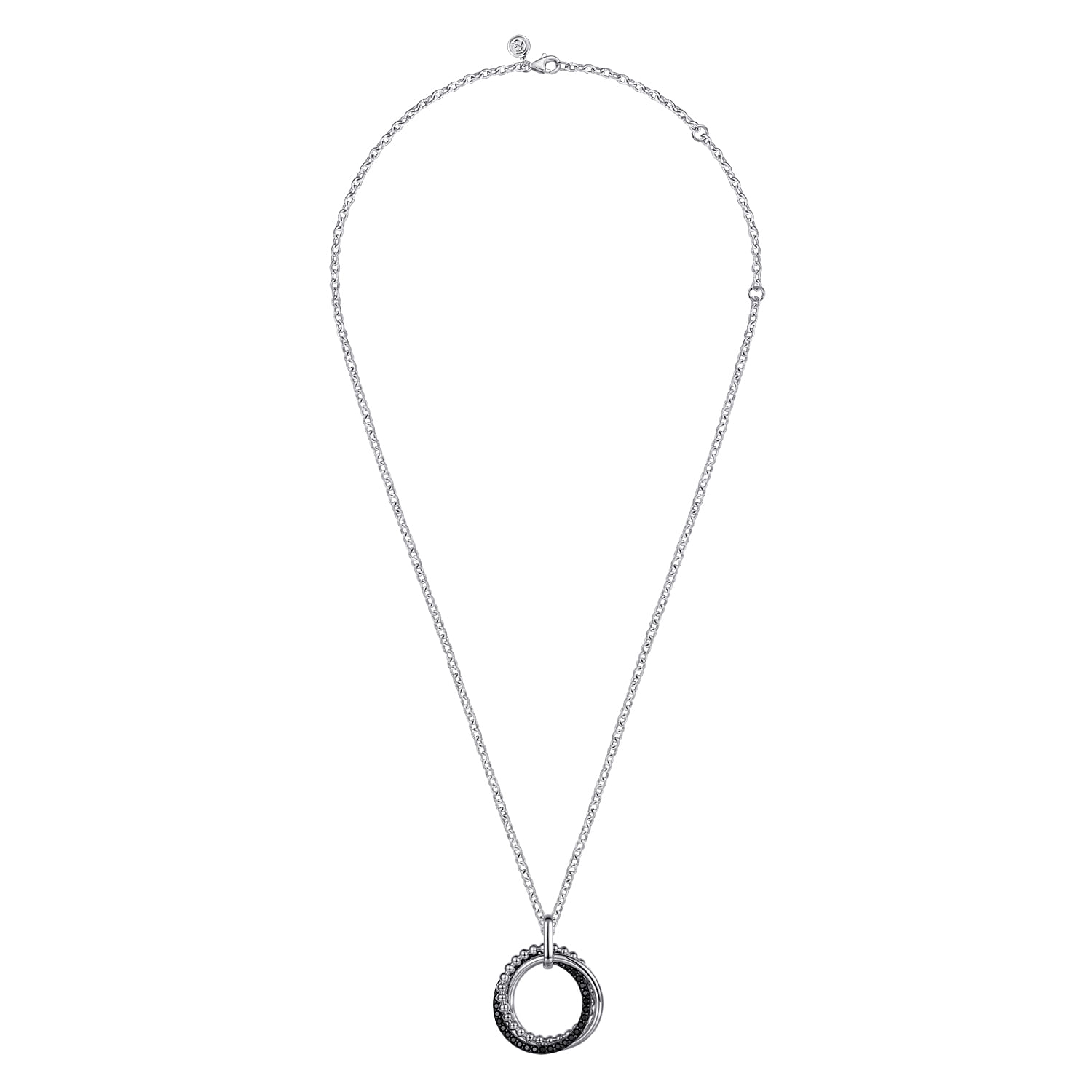925-Sterling-Silver-Black-Spinel-Bujukan-Link-Pendant-Necklace2