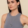 925 Sterling Silver Black Spinel Bujukan Link Pendant Necklace