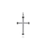 925 Sterling Silver Black Spinel Cross Pendant