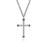 925 Sterling Silver Black Spinel Cross Pendant