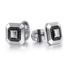 925 Sterling Silver Black Spinel Cufflinks