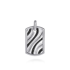 925-Sterling-Silver-Black-Spinel-Dog-Tag-Pendant1