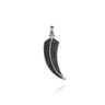 925 Sterling Silver Black Spinel Horn Pendant
