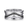 925 Sterling Silver Black Spinel Men's Fashion Ring