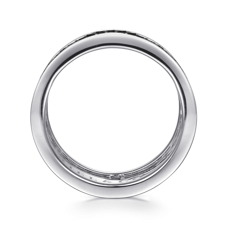 925 Sterling Silver Black Spinel Men's Fashion Ring - Shot 2