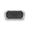 925 Sterling Silver Black Spinel Pave Men's Ring