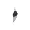 925 Sterling Silver Black Spinel Wing Pendant