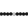 925 Sterling Silver Black Titanium Beaded Bracelet 6mm