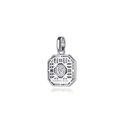 925 Sterling Silver Blue Enamel Pendant