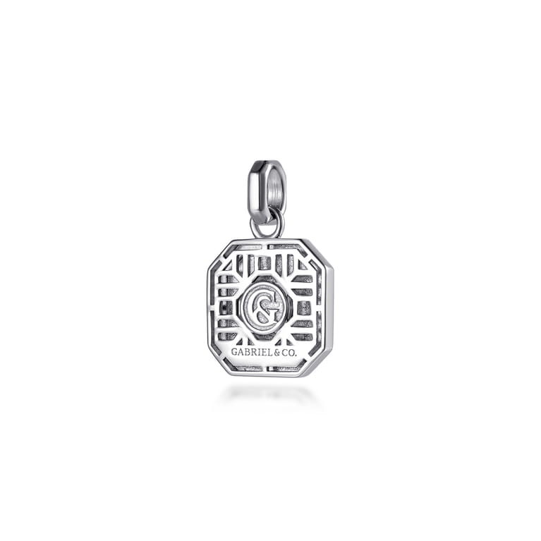 925 Sterling Silver Blue Enamel Pendant - Shot 2