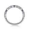 925 Sterling Silver Blue Topaz Fashion Ring-Bujukan