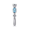 925 Sterling Silver Blue Topaz Fashion Ring-Bujukan