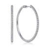 925 Sterling Silver Bujukan 50mm Classic Hoop Earrings