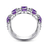 925 Sterling Silver Bujukan Amethyst Easy Stackable Ring