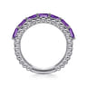925 Sterling Silver Bujukan Amethyst Easy Stackable Ring