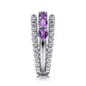 925 Sterling Silver Bujukan Amethyst Easy Stackable Ring
