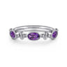 925 Sterling Silver Bujukan Amethyst Fashion Ladies Ring