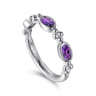 925 Sterling Silver Bujukan Amethyst Fashion Ladies Ring