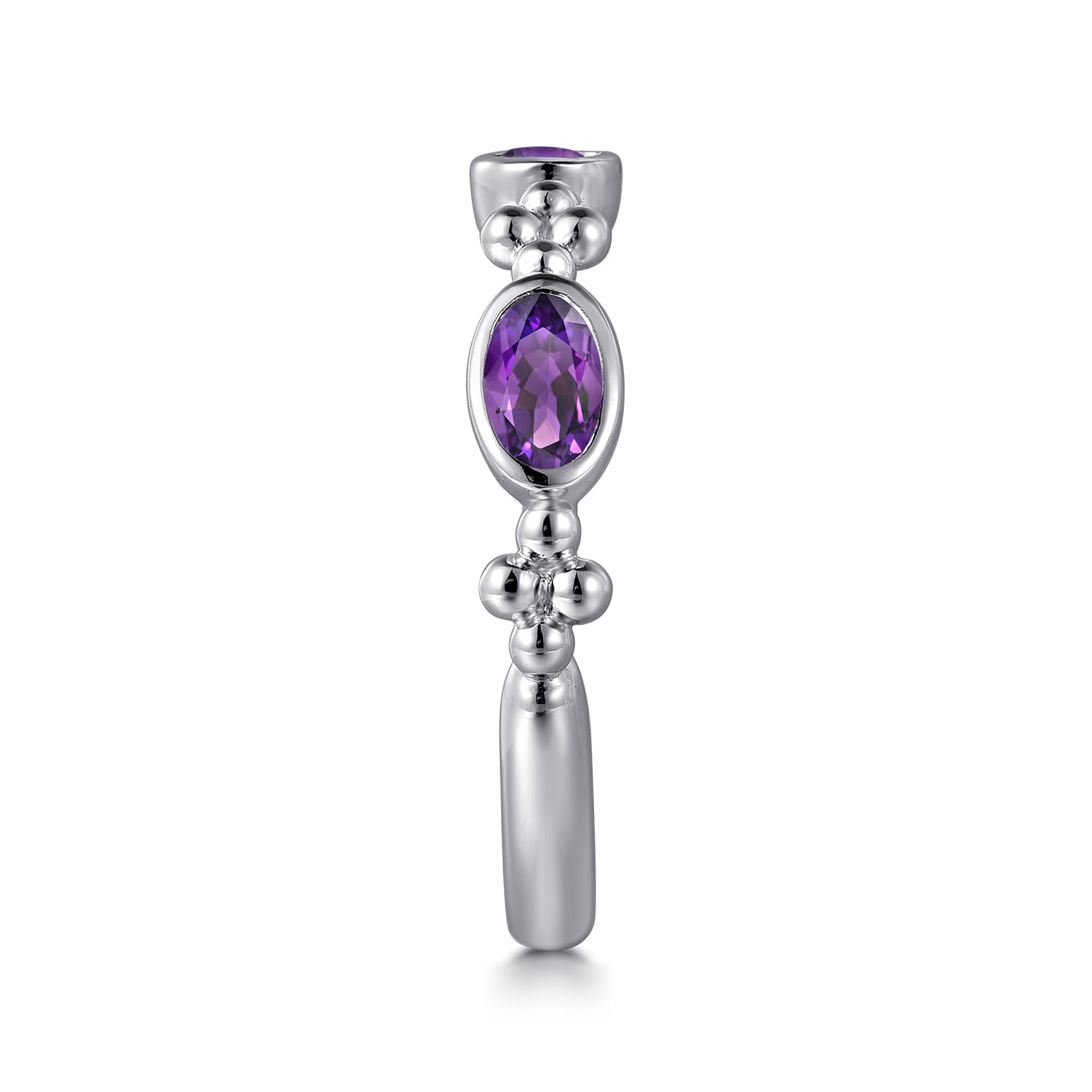 925 Sterling Silver Bujukan Amethyst Fashion Ladies Ring - Shot 4