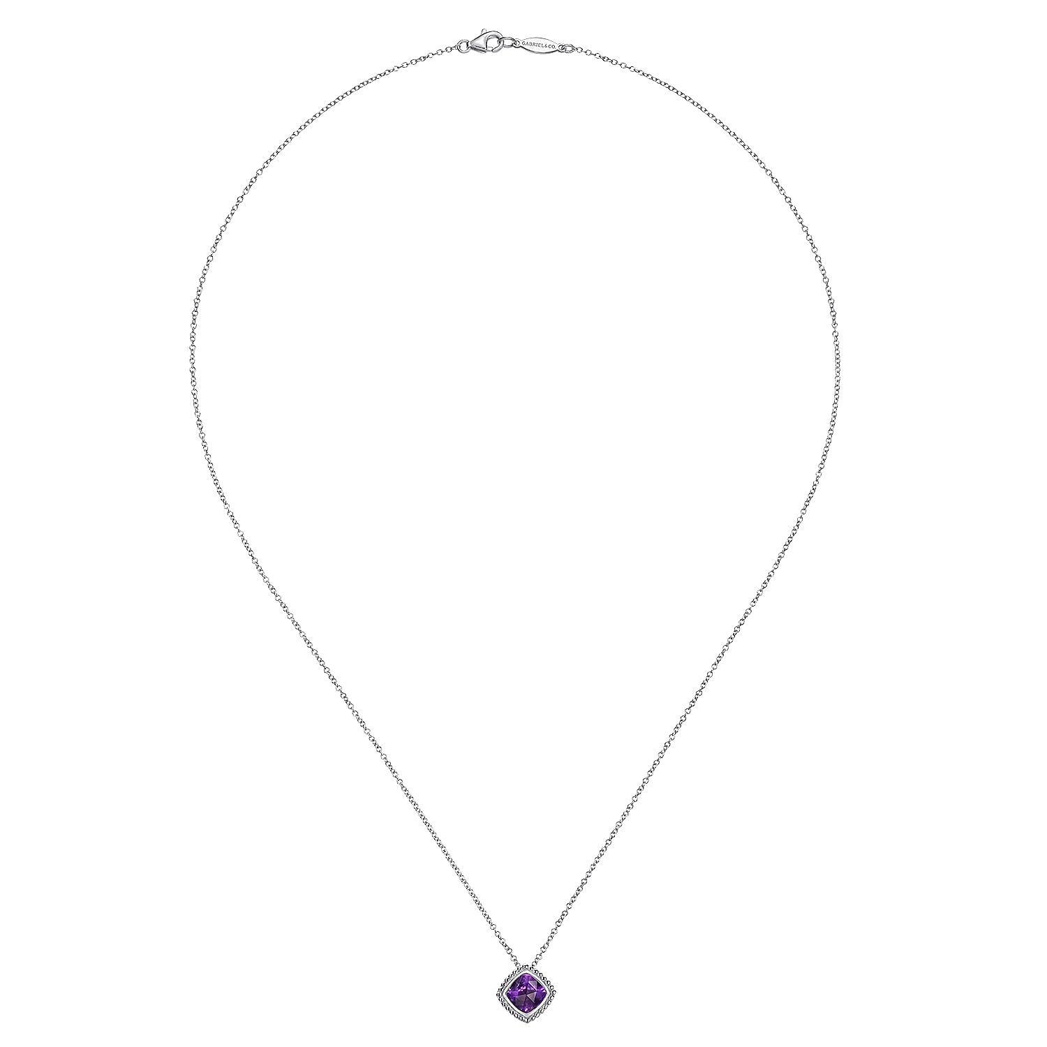 925 Sterling Silver Bujukan Amethyst Pendant Necklace - Shot 2