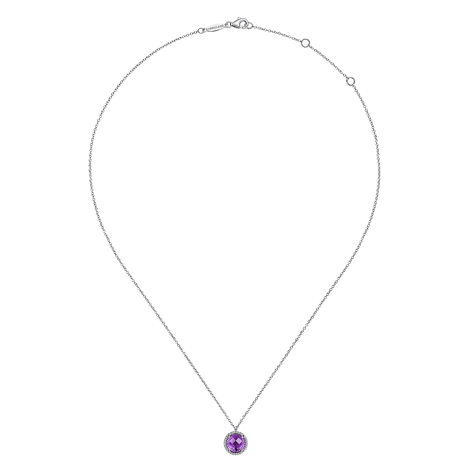 925 Sterling Silver Bujukan Amethyst Pendant Necklace