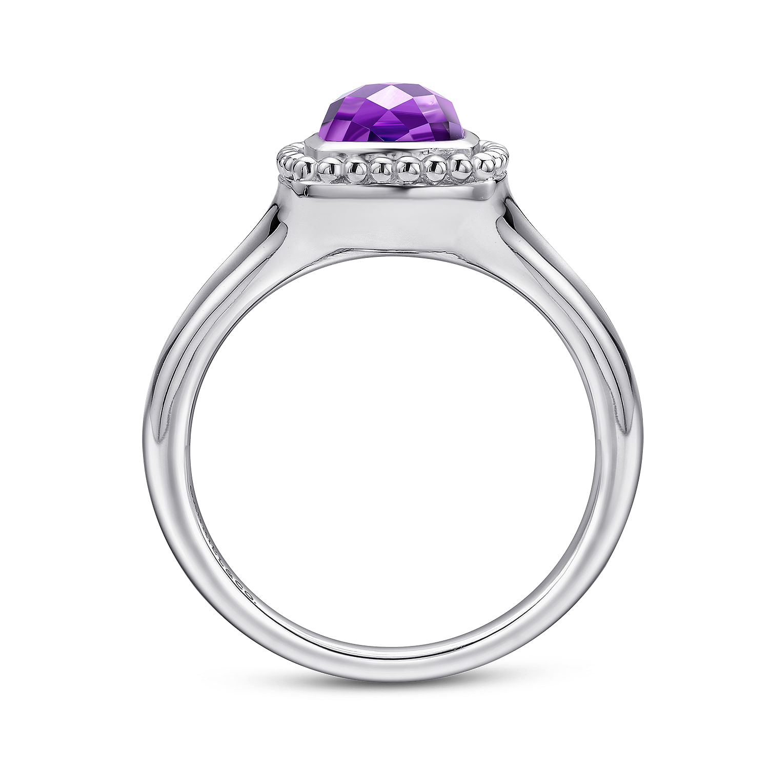 925 Sterling Silver Bujukan Amethyst Signet Ring