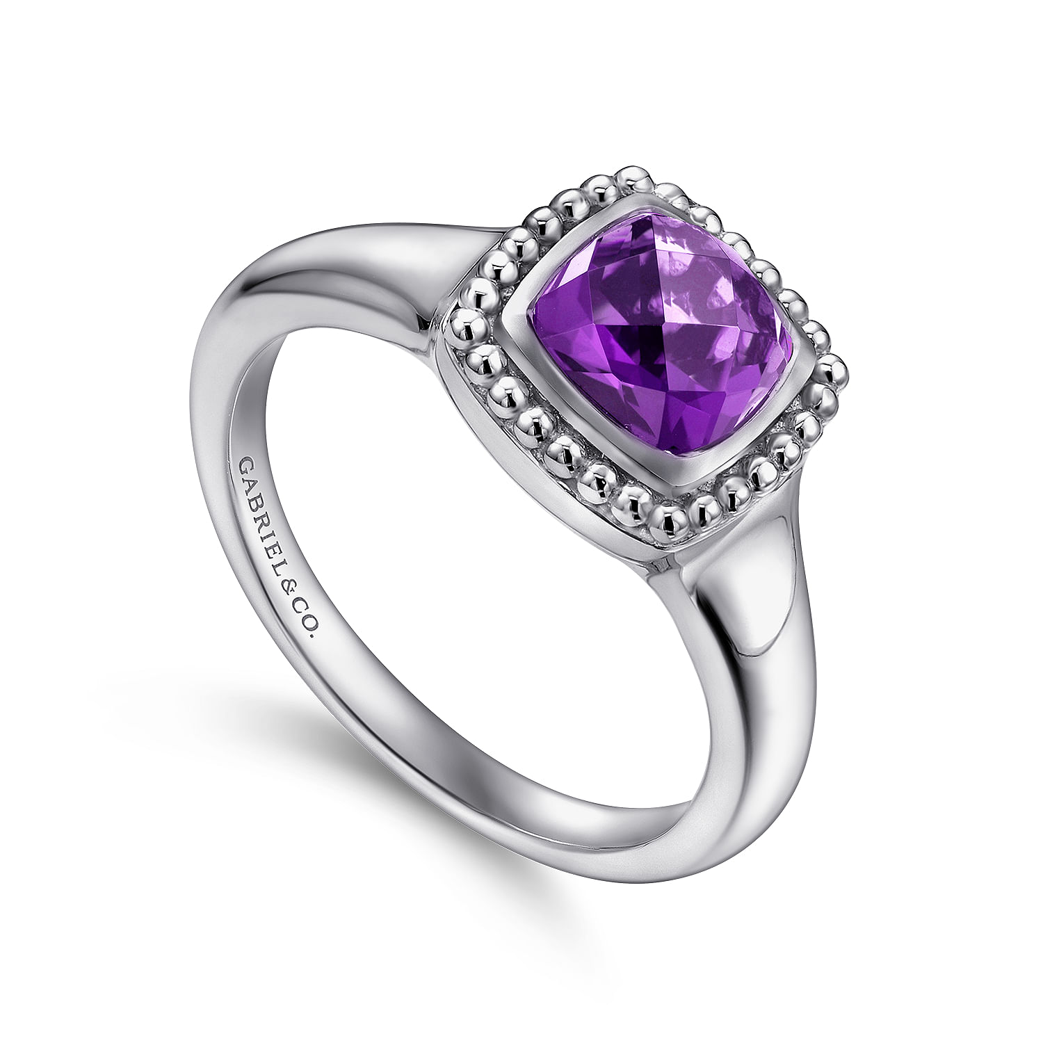 925 Sterling Silver Bujukan Amethyst Signet Ring