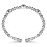 925 Sterling Silver Bujukan Amethyst Station Bangle Bracelet