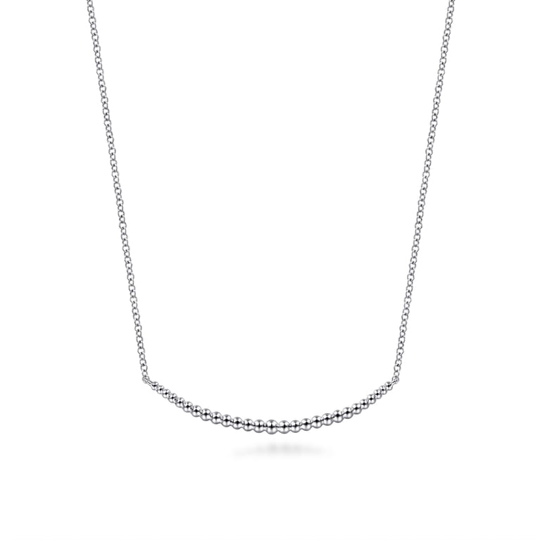 925 Sterling Silver Bujukan Bead Bar Necklace - Shot 1