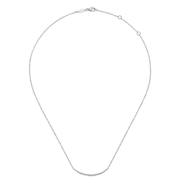 925 Sterling Silver Bujukan Bead Bar Necklace - Shot 2