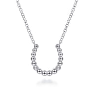 925 Sterling Silver Bujukan Bead Horseshoe Necklace