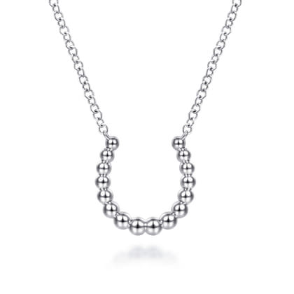925 Sterling Silver Bujukan Bead Horseshoe Necklace
