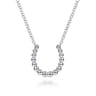 925 Sterling Silver Bujukan Bead Horseshoe Necklace
