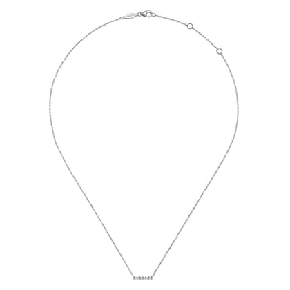 925 Sterling Silver Bujukan Beaded Bar Necklace