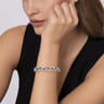 925 Sterling Silver Bujukan Beaded Link Chain Bracelet