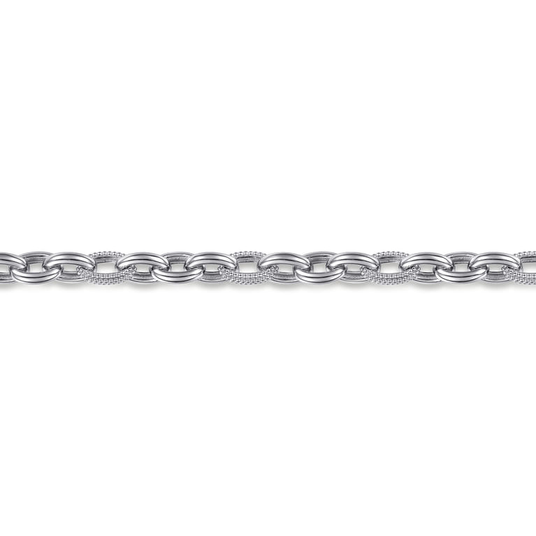 925 Sterling Silver Bujukan Beaded Link Chain Bracelet - Shot 2