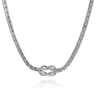 925 Sterling Silver Bujukan Beaded Stirrup Chocker Necklace
